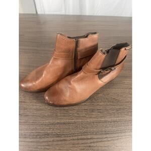 Mephisto Women’s Leather Ankle Booties‎ Brown Zip comfort walking boots size 10